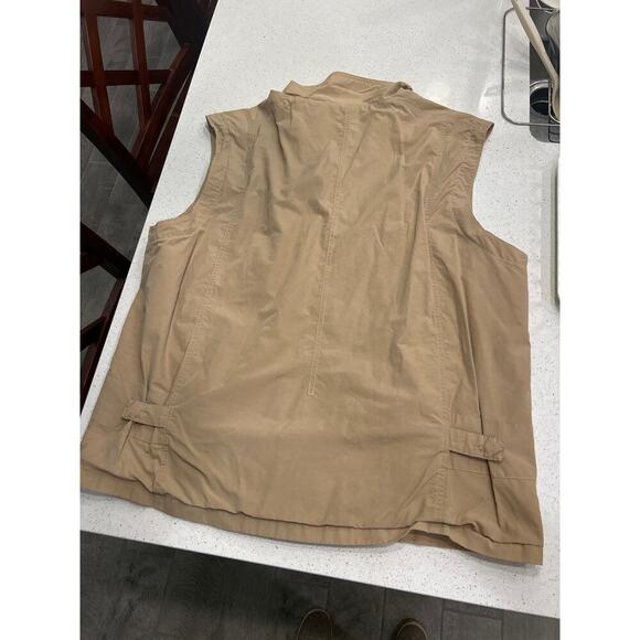 RUFF HEWN sleeveless zip up tan camping fishing hunting vest 5 pocket size XL - Picture 5 of 8